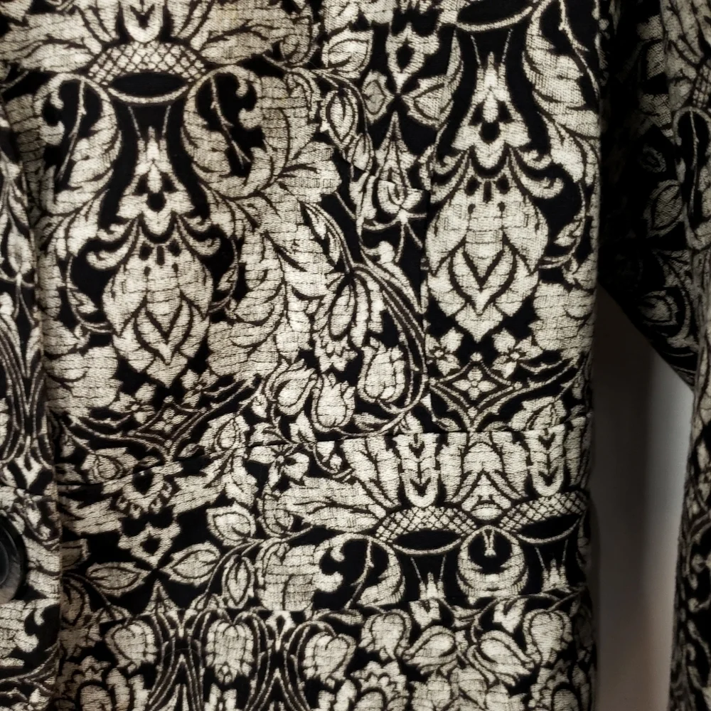 Tyler Boe tunic length Bali inspired print coat size 10 - Picture 6 of 12